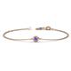 1 - Alys (3.5 mm) Round Tanzanite Solitaire Station Minimalist Bracelet 