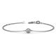 1 - Alys (3.5 mm) Round Aquamarine Solitaire Station Minimalist Bracelet 