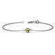 1 - Alys (3.5 mm) Round Citrine Solitaire Station Minimalist Bracelet 