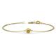 1 - Alys (3.5 mm) Round Citrine Solitaire Station Minimalist Bracelet 