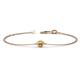 1 - Alys (3.5 mm) Round Citrine Solitaire Station Minimalist Bracelet 