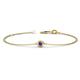 1 - Alys (3.5 mm) Round Iolite Solitaire Station Minimalist Bracelet 