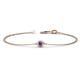 1 - Alys (3.5 mm) Round Iolite Solitaire Station Minimalist Bracelet 