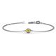1 - Alys (3.5 mm) Round Yellow Sapphire Solitaire Station Minimalist Bracelet 