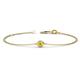 1 - Alys (3.5 mm) Round Yellow Sapphire Solitaire Station Minimalist Bracelet 