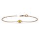 1 - Alys (3.5 mm) Round Yellow Sapphire Solitaire Station Minimalist Bracelet 