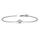 1 - Alys (3.5 mm) Round White Sapphire Solitaire Station Minimalist Bracelet 