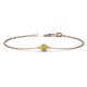 1 - Alys (3.5 mm) Round Yellow Diamond Solitaire Station Minimalist Bracelet 