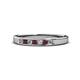 1 - Kathiryn 2.40 mm Ruby and Lab Grown Diamond 7 Stone Wedding Band 
