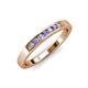 3 - Kathiryn 2.40 mm Tanzanite and Lab Grown Diamond 7 Stone Wedding Band 