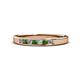 1 - Kathiryn 2.40 mm Green Garnet and Lab Grown Diamond 7 Stone Wedding Band 