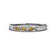1 - Kathiryn 2.40 mm Citrine and Lab Grown Diamond 7 Stone Wedding Band 