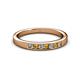 2 - Kathiryn 2.40 mm Citrine and Lab Grown Diamond 7 Stone Wedding Band 