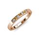 3 - Kathiryn 2.40 mm Citrine and Lab Grown Diamond 7 Stone Wedding Band 