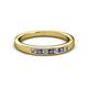 2 - Kathiryn 2.40 mm Iolite and Lab Grown Diamond 7 Stone Wedding Band 