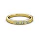 2 - Kathiryn 2.40 mm Peridot and Lab Grown Diamond 7 Stone Wedding Band 