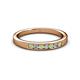 2 - Kathiryn 2.40 mm Peridot and Lab Grown Diamond 7 Stone Wedding Band 