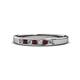 1 - Kathiryn 2.40 mm Red Garnet and Lab Grown Diamond 7 Stone Wedding Band 