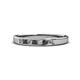 1 - Kathiryn 2.40 mm Black Diamond and White Lab Grown Diamond 7 Stone Wedding Band 