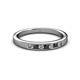 2 - Kathiryn 2.40 mm Black Diamond and White Lab Grown Diamond 7 Stone Wedding Band 