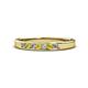 1 - Kathiryn 2.40 mm Yellow Sapphire and Lab Grown Diamond 7 Stone Wedding Band 