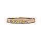1 - Kathiryn 2.40 mm Yellow Sapphire and Lab Grown Diamond 7 Stone Wedding Band 