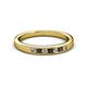 2 - Kathiryn 2.40 mm Smoky Quartz and Lab Grown Diamond 7 Stone Wedding Band 