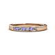 1 - Kathiryn 2.40 mm Tanzanite and Lab Grown Diamond 7 Stone Wedding Band 