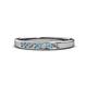 1 - Kathiryn 2.40 mm Aquamarine and Lab Grown Diamond 7 Stone Wedding Band 