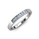 3 - Kathiryn 2.40 mm Aquamarine and Lab Grown Diamond 7 Stone Wedding Band 