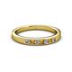 2 - Kathiryn 2.40 mm Citrine and Lab Grown Diamond 7 Stone Wedding Band 