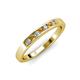 3 - Kathiryn 2.40 mm Citrine and Lab Grown Diamond 7 Stone Wedding Band 