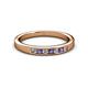 2 - Kathiryn 2.40 mm Iolite and Lab Grown Diamond 7 Stone Wedding Band 