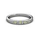 2 - Kathiryn 2.40 mm Peridot and Lab Grown Diamond 7 Stone Wedding Band 