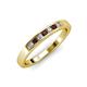 3 - Kathiryn 2.40 mm Red Garnet and Lab Grown Diamond 7 Stone Wedding Band 