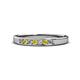 1 - Kathiryn 2.40 mm Yellow Sapphire and Lab Grown Diamond 7 Stone Wedding Band 