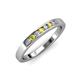3 - Kathiryn 2.40 mm Yellow Sapphire and Lab Grown Diamond 7 Stone Wedding Band 