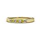 1 - Kathiryn 2.40 mm Yellow Diamond and White Lab Grown Diamond 7 Stone Wedding Band 