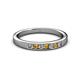 2 - Kathiryn 2.40 mm Citrine and Lab Grown Diamond 7 Stone Wedding Band 