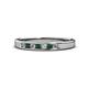 1 - Kathiryn 2.40 mm Emerald and Lab Grown Diamond 7 Stone Wedding Band 