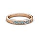 2 - Kathiryn 2.70 mm Aquamarine and Lab Grown Diamond 7 Stone Wedding Band 