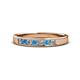 1 - Kathiryn 2.70 mm Blue Topaz and Lab Grown Diamond 7 Stone Wedding Band 