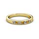 2 - Kathiryn 2.70 mm Citrine and Lab Grown Diamond 7 Stone Wedding Band 