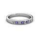 2 - Kathiryn 2.70 mm Iolite and Lab Grown Diamond 7 Stone Wedding Band 