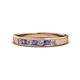 1 - Kathiryn 2.70 mm Iolite and Lab Grown Diamond 7 Stone Wedding Band 