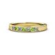 1 - Kathiryn 2.70 mm Peridot and Lab Grown Diamond 7 Stone Wedding Band 
