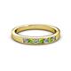 2 - Kathiryn 2.70 mm Peridot and Lab Grown Diamond 7 Stone Wedding Band 