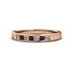 1 - Kathiryn 2.70 mm Red Garnet and Lab Grown Diamond 7 Stone Wedding Band 