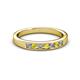 2 - Kathiryn 2.70 mm Yellow Sapphire and Lab Grown Diamond 7 Stone Wedding Band 