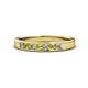 1 - Kathiryn 2.70 mm Yellow Diamond and White Lab Grown Diamond 7 Stone Wedding Band 